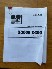 TEAC X-300R X-300 SERVICE reel to reel analog vintage Owners Manual