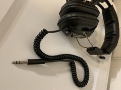 Vintage 1975 Le-Bo Stereo Headphones TA-302 Japan 8 OHM Coiled Cord 1/4 in Jack