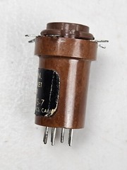 Vintage Pomona 7 Pin Miniature Tube Test Socket Adapter TVS-7