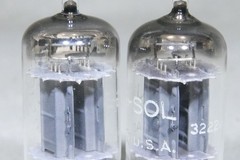 Matched Pair Tung-Sol 12AX7/ECC83 Long Plate Square Getter USA Strong