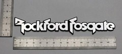 Rockford Fosgate Badge Emblem Logo 6 Inch Custom Incised Acrylic With Adhesive