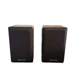 Vintage Realistic Minimus 7W Speakers Cat No 40-2039B Walnut Wood 8 Ohms 40W Max