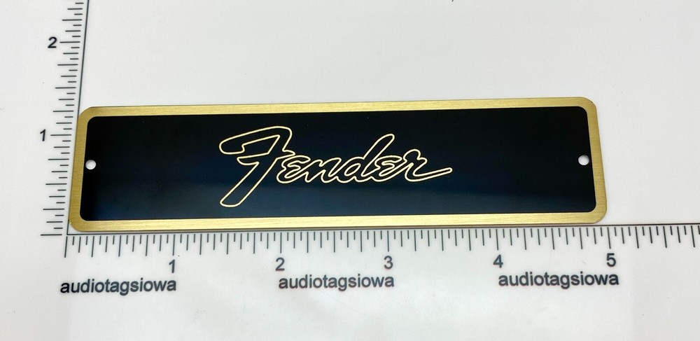 Fender Transitional Logo for Amp or Case Badge Custom Made Aluminum LARGE