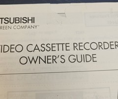 Mitsubishi VHS Video Cassette Recorder Owner’s Guide Model HS-U446