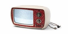 Vintage Philco Television – Rare Red Paisley Design – Fully Functional