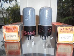 BRIMAR 6N7GT/G ECC31 GREY GLASS OLD STOCK TESTED BRITISH VINTAGE VALVES TUBES