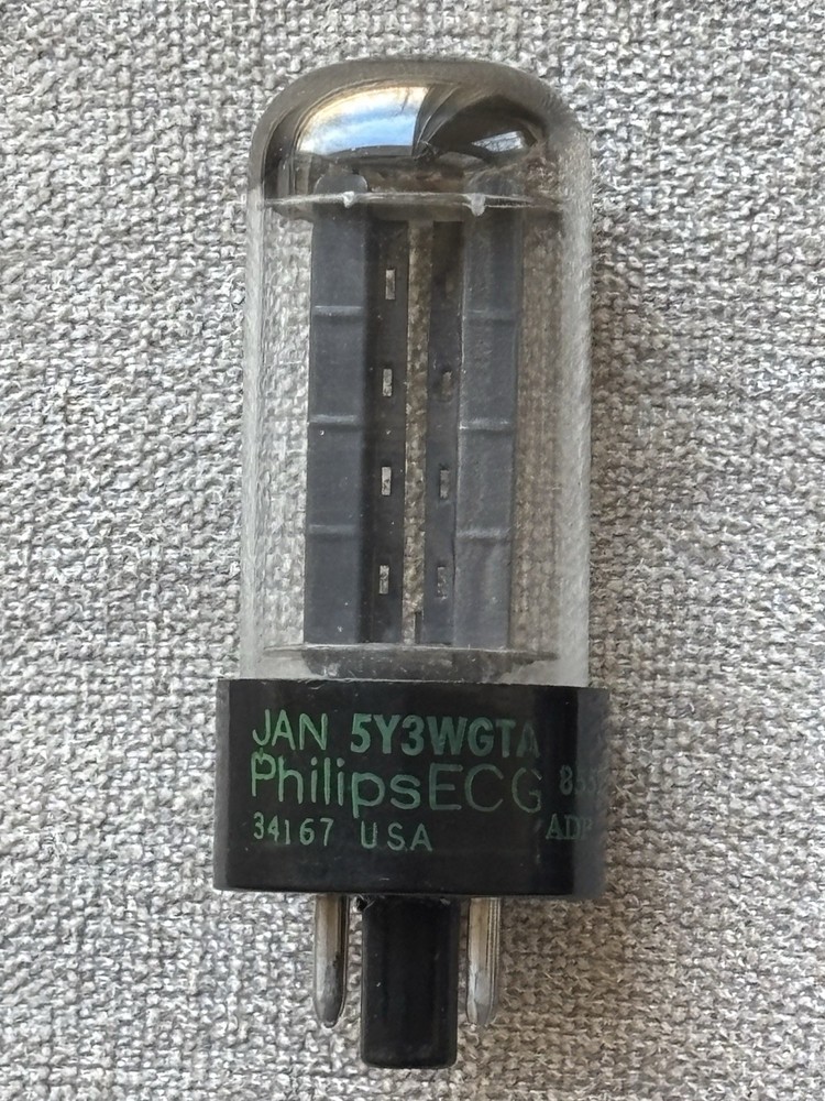 JAN Philips ECG 5Y3WGTA Rectifier Tweed