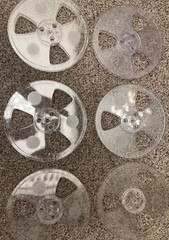 PLASTIC EMPTY TAKE-UP REEL 7 INCH Clear Ampex Brand One 1 Reel