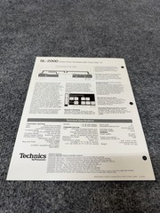 ⭐️ Original Technics SL-2000 Stereo Turntable Dealer Sales Brochure NICE! ⭐️