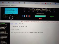 Mcintosh End Caps 5-7/16″ Original Vintage 018-154 PAIR