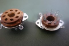 2 Ea Cinch USA 1 1/4″ 8 Pin Octal Sockets Brown