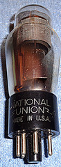 1 NOS National Union 6C5-G Vacuum Tube RARE 1940’s Triode for Vintage AM Radios
