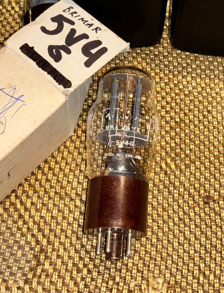 CV729 5v4g 52KU GZ32 BRIMAR BRITISH NOS RECTIFIER tube Leak Quad 2 50´s
