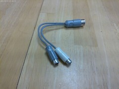 VTG SWITCHCRAFT 3 PIN DIN MALE TO 2 RCA FEMALE Y ADAPTER,NOS