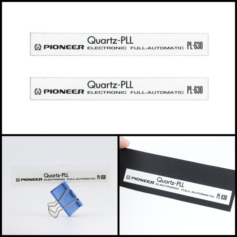 Quartz-PLL PIONEER ELECTRONIC FULL-AUTOMATIC PL-630 logo badge Sticker Decal