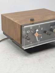 Vintage Zenith Circle of Sound AM Clock Radio B285W Dial-Lite Woodgrain Tested