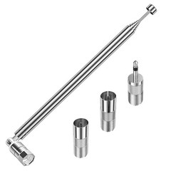 FM Radio Antenna, 75 ohm FM Telescopic Antenna, F Type Male FM Antenna with