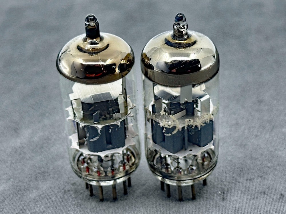 (1) Pair Amperex HP 6DJ8 ECC88 Vacuum Tubes O Getters Tests Strong Amplitrex
