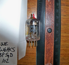 Strong Western Electric Black Plate D Getter 403A / JW6AK5 Tube – 102