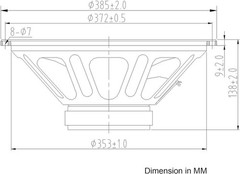 250 Watts 15-Inch Woofer – Low Frequency Driver for Outstanding Sound