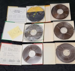 Lot of 16 Vintage Used 7″ Reel to Reel Tapes Sony Scotch Basf etc. #216