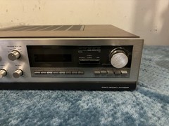 MITSUBISHI DA-R15 VINTAGE 2 CHANNEL STEREO AM FM RECEIVER WOOD CABINET NICE