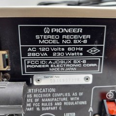 VTG Pioneer SX-6 Stereo Receiver HiFi 2 Channel Phono Audiophile Radio