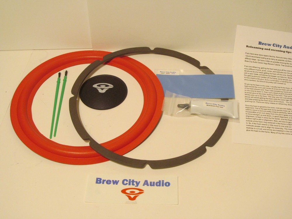 12″ foam for Cerwin Vega RW12D plus cap, shims, gasket for efel