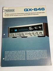 Pioneer QX-646 2/4 Channel Stereo Receiver 1974 Brochure Original