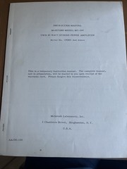 McIntosh MC 240 Instruction Manual (10 Pages)