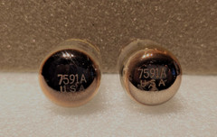 PAIR 1970’s SYLVANIA 7591A ‘Coin-Base’ Power Tube