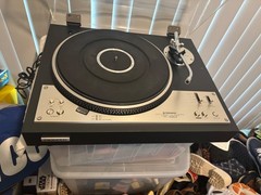 Vintage Pioneer Turntable PL-530X Direct Drive Turntable Clear Dust Cover Silver