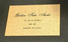 Golden Tube Audio SE-40 Power Amplifier W/ Sonic Craft Upgrade!