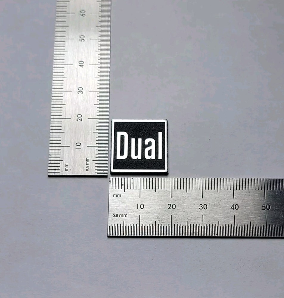 Dual Turntable Badge Logo Emblem For Dust Cover or Plinth – Silver