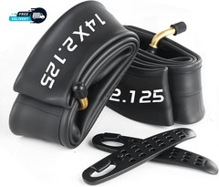 2 Pack Heavy-duty 14 X 2.125 Electric Bike Inner Tubes with Angled