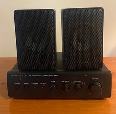 Vintage REALISTIC SA-155 Mini-Amplifier + Minimus 3.5 Speakers