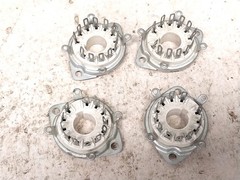 4 New Unused 12 pin Ceramic Sweep Tube Socket / Old Vintage Ham Radio Linear Amp