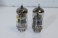 PAIR – AMPEREX WESTINGHOUSE – ECC88 / 6DJ8 – VACUUM TUBE – 104%-91% & 96%-92%