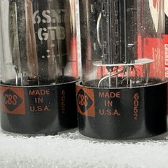 QUAD NOS NIB CBS 6SN7 GTB TUBES ALL TESTED over 100% DATED 1960