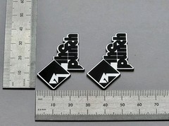 Rockford Fosgate The Punch Badge Logo Emblem 3D Silver Pair With 3M Adhesive