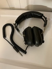 Vintage 1975 Le-Bo Stereo Headphones TA-302 Japan 8 OHM Coiled Cord 1/4 in Jack