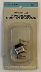 Radio Shack D-Subminiature Crimp Type Connector Male 276-1427 Archer 🔥NEW NOS💥