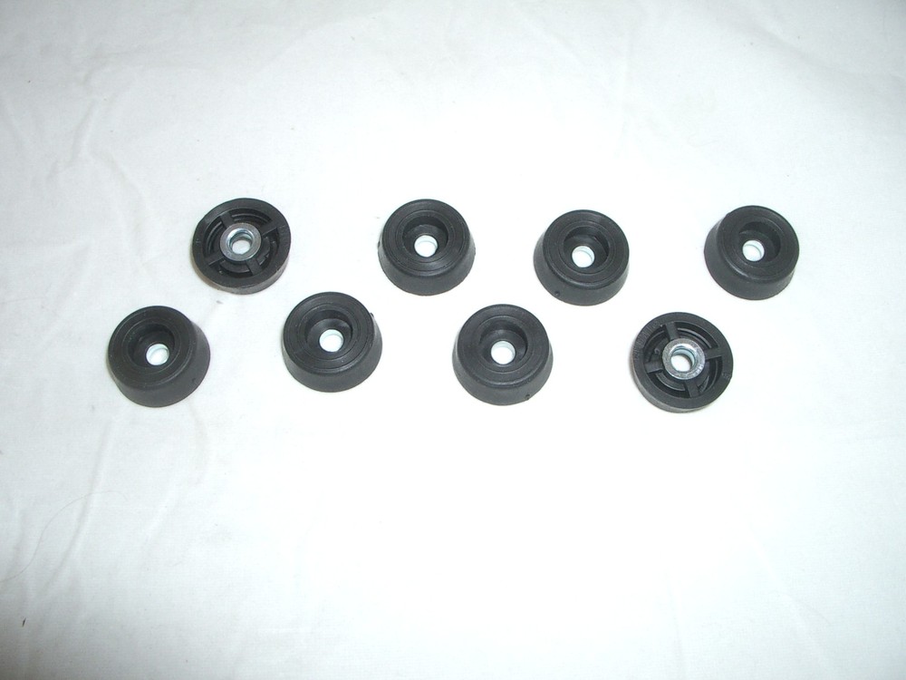 BUDWIG SF8T-T 8PC BLACK RUBBER CABINET CASE FEET FOR HEATHKIT SB-LINE RADIO
