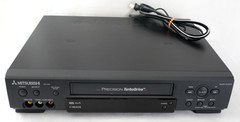 Mitsubishi HS-U448 VCR Precision Turbo Drive Univ. Remote AV Tape clean Tested