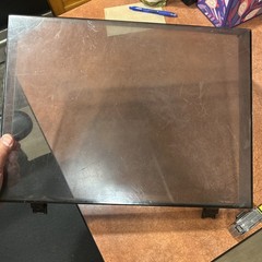 Fisher MT-273 Stereo Direct Drive Turntable Dust Cover W Hinges Only No Cracks