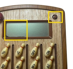 Vintage BOWLING Novelty TAIWAN Battery Operated LCD Calculator UNTESTED Read