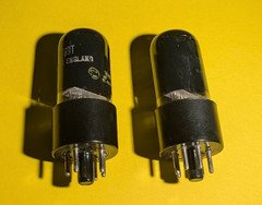 2 Mullard/Brimar? 6V6GT Tubes MADE IN BRITAIN WESTINGHOUSE UK **TEST STRONG**