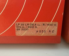 Vtg Lot of 2 NOS BASF LP35 LH-25 10.5″ 3610 Ft 1″ Tape Metal Reel Orig Box READ