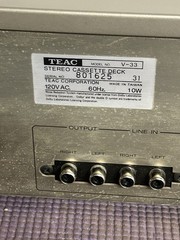 Working Vintage Teac V-33 Stereo Cassette Deck Player / Recorder Nice