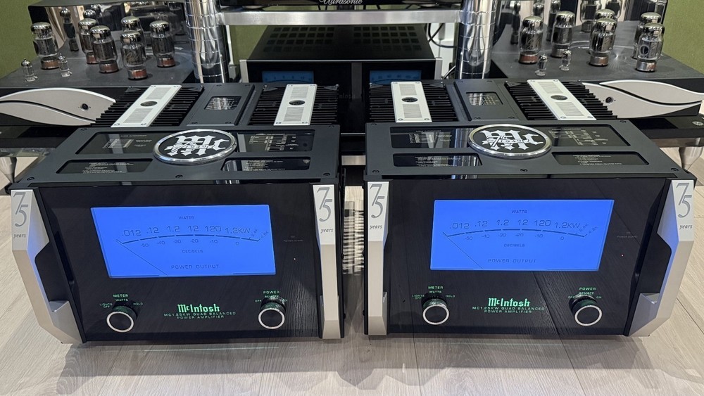 McIntosh MC1.25KW 75th Anniversary Monoblock Mono Amplifiers w Box & Manual MINT